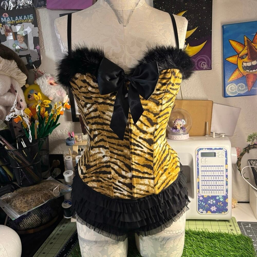 Dolls Kill Animal Print Lingerie Costume set